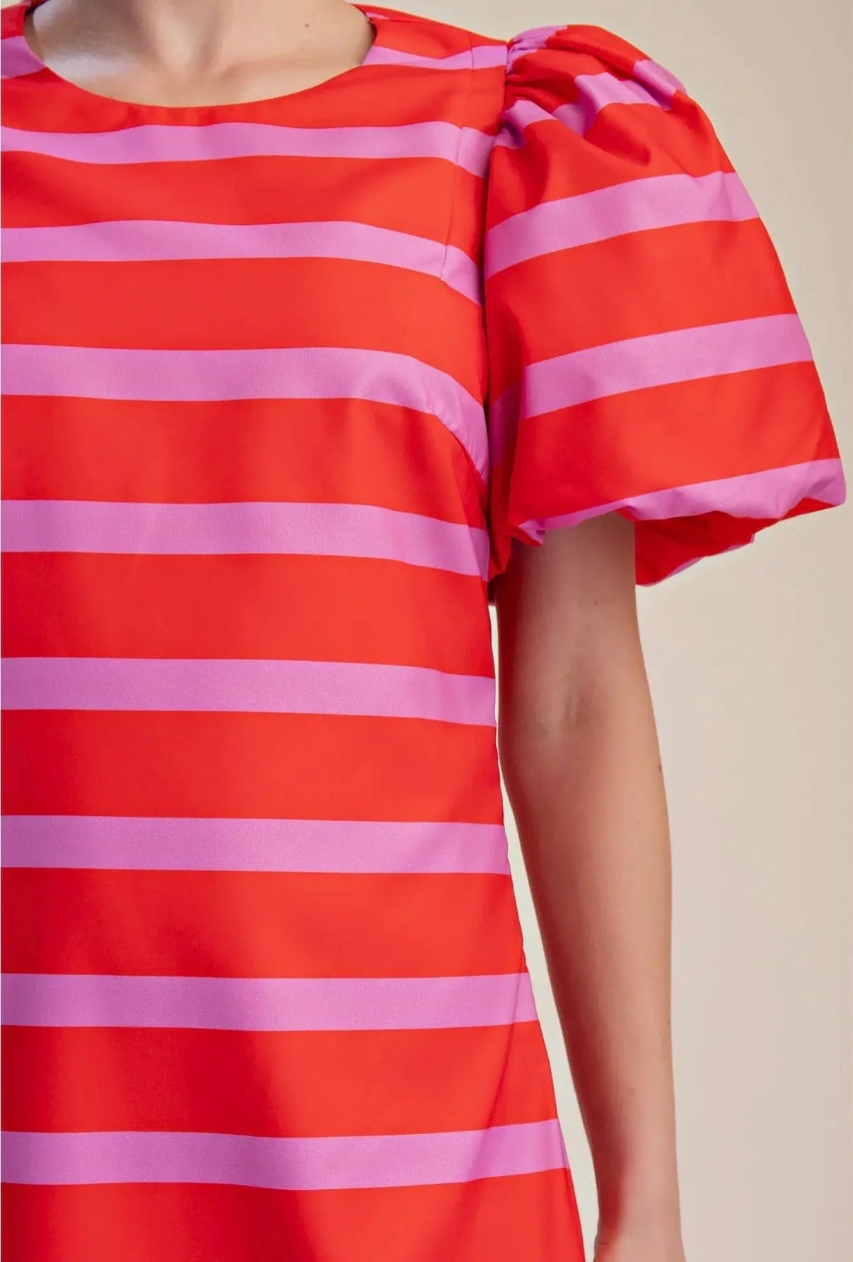 Maxi Dress Puff Sleeve Side Slit Dress Glam