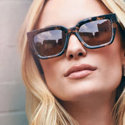 Amara Square Sunglasses in Espresso Tortoise Brown Gradient | Diff Eyewear Diff Eyewear