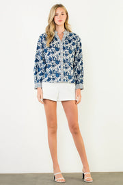 Macy Long Sleeve Print Top THML