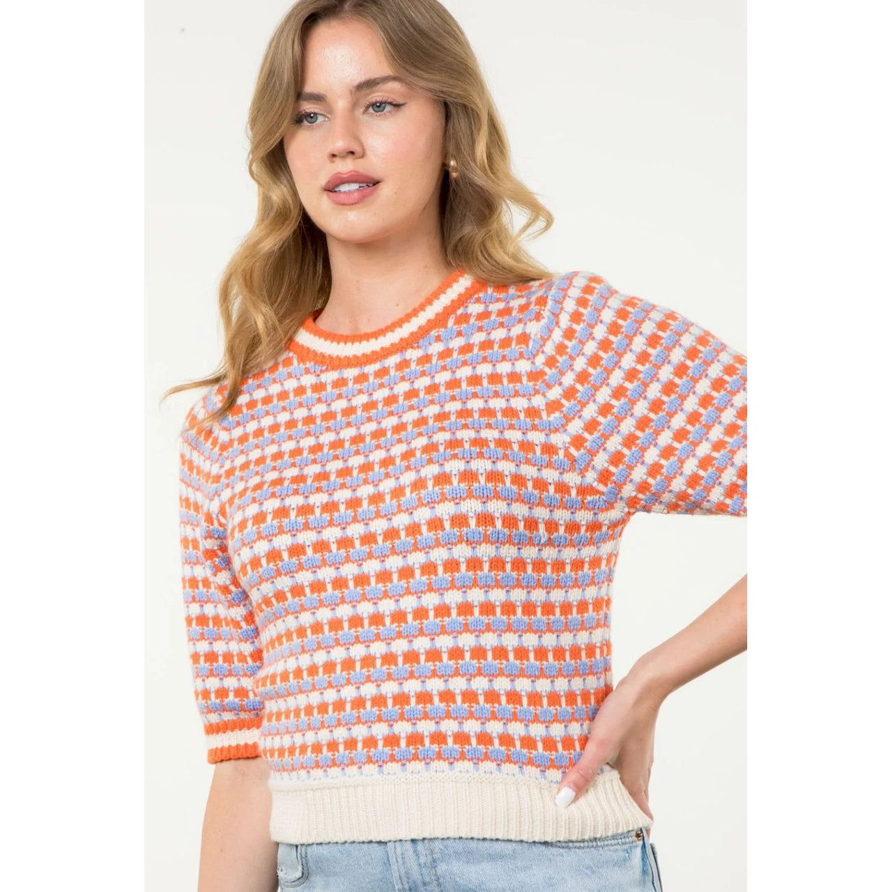 Short Sleeve Knit Top