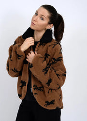 Joline Sherpa Zip-Front Jacket RD Style