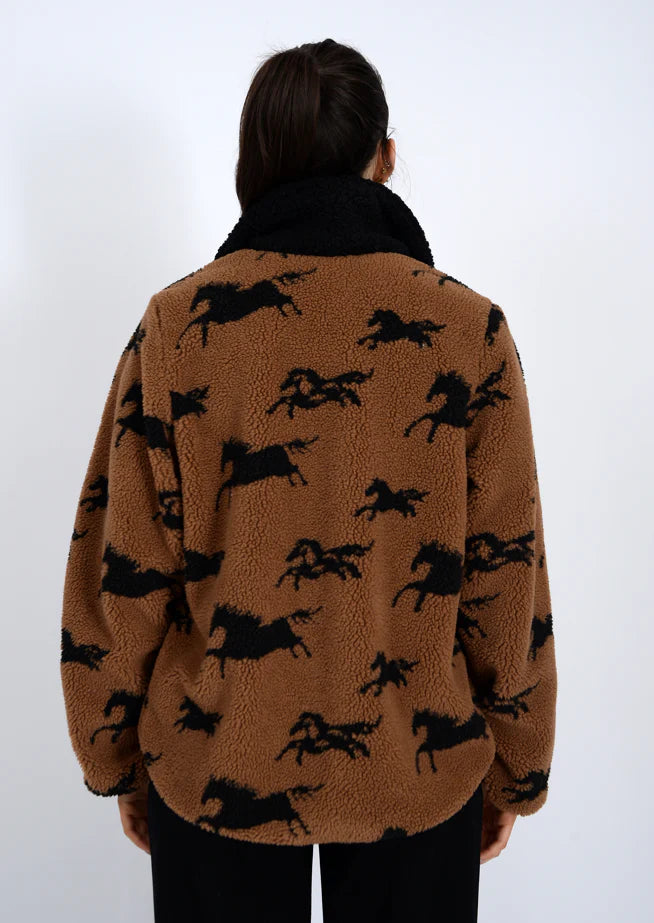 Joline Sherpa Zip-Front Jacket RD Style