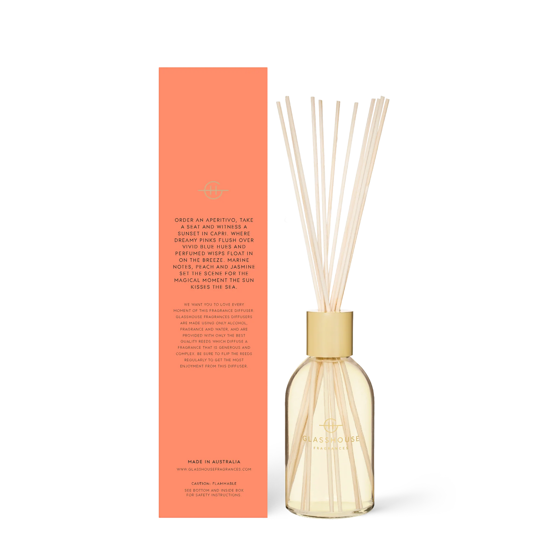 Sunsets in Capri - 8.4oz Diffuser | Glasshouse Fragrances Glasshouse Fragrances