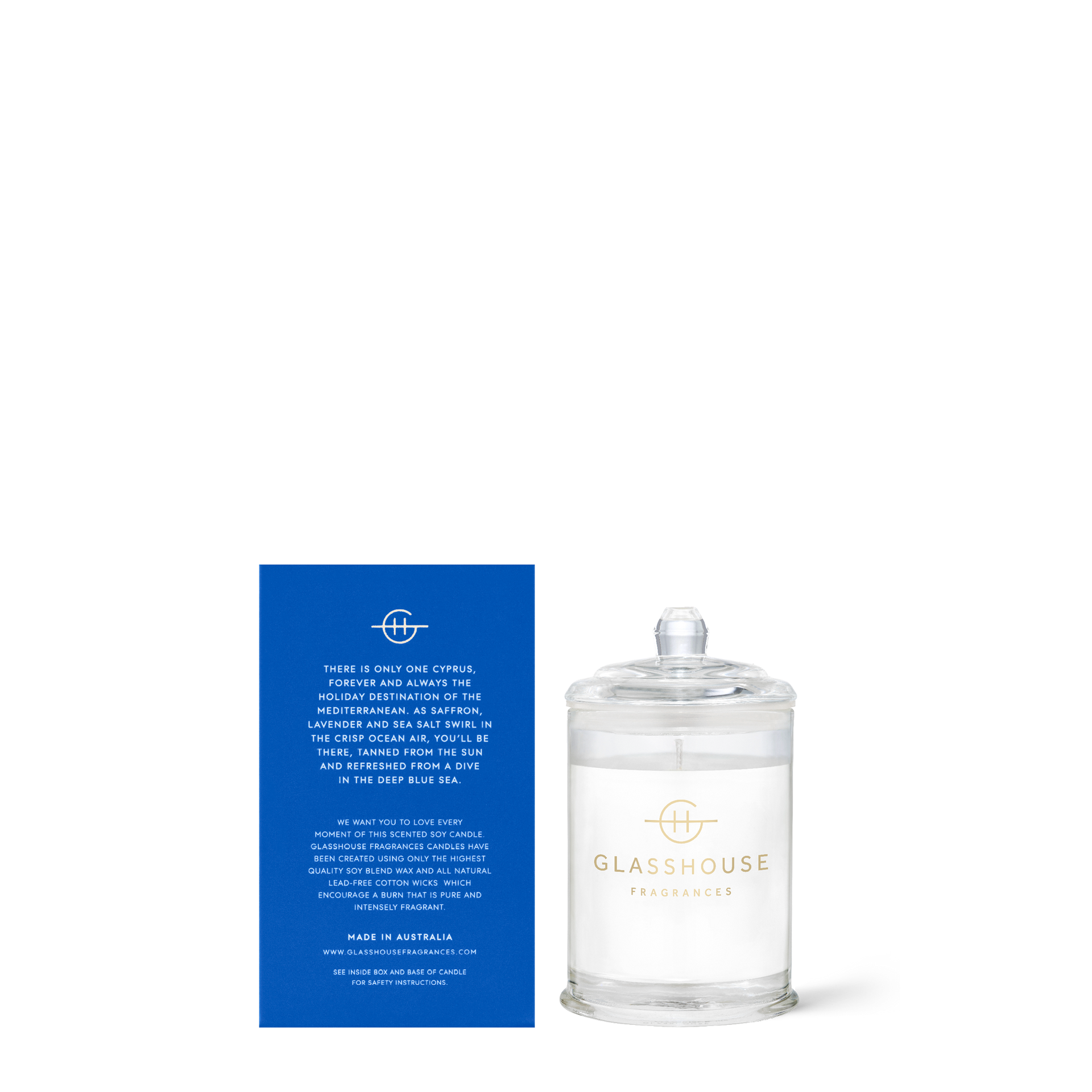 Diving into Cyprus - 2.1oz Candle | Glasshouse Fragrances Glasshouse Fragrances