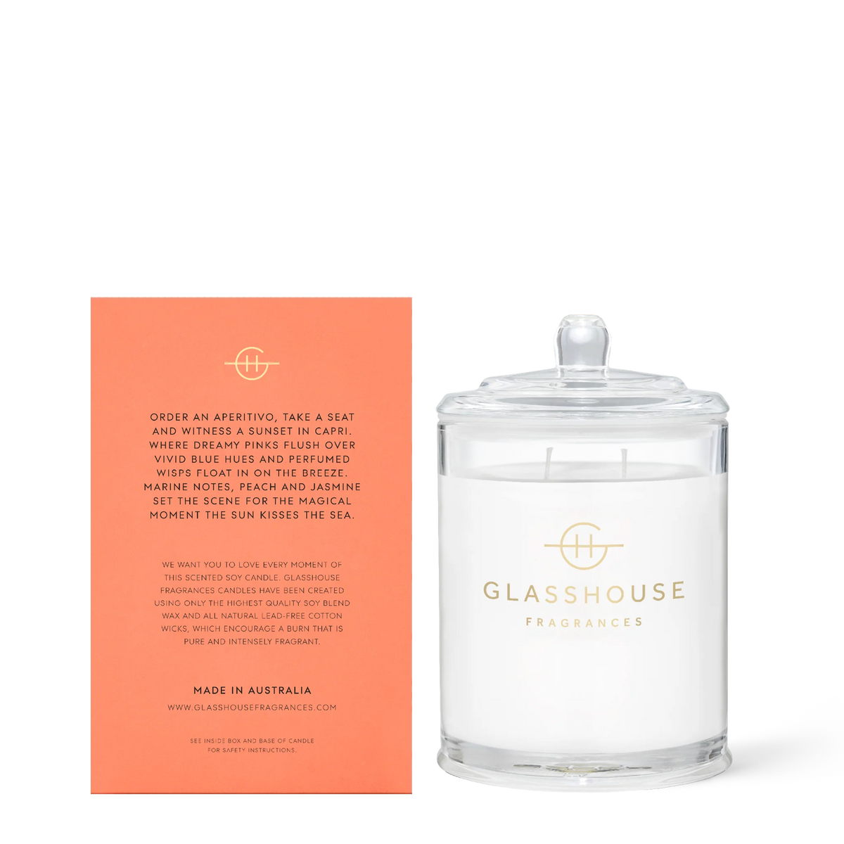Sunsets in Capri - 13.4oz Candle | Glasshouse Fragrances Glasshouse Fragrances