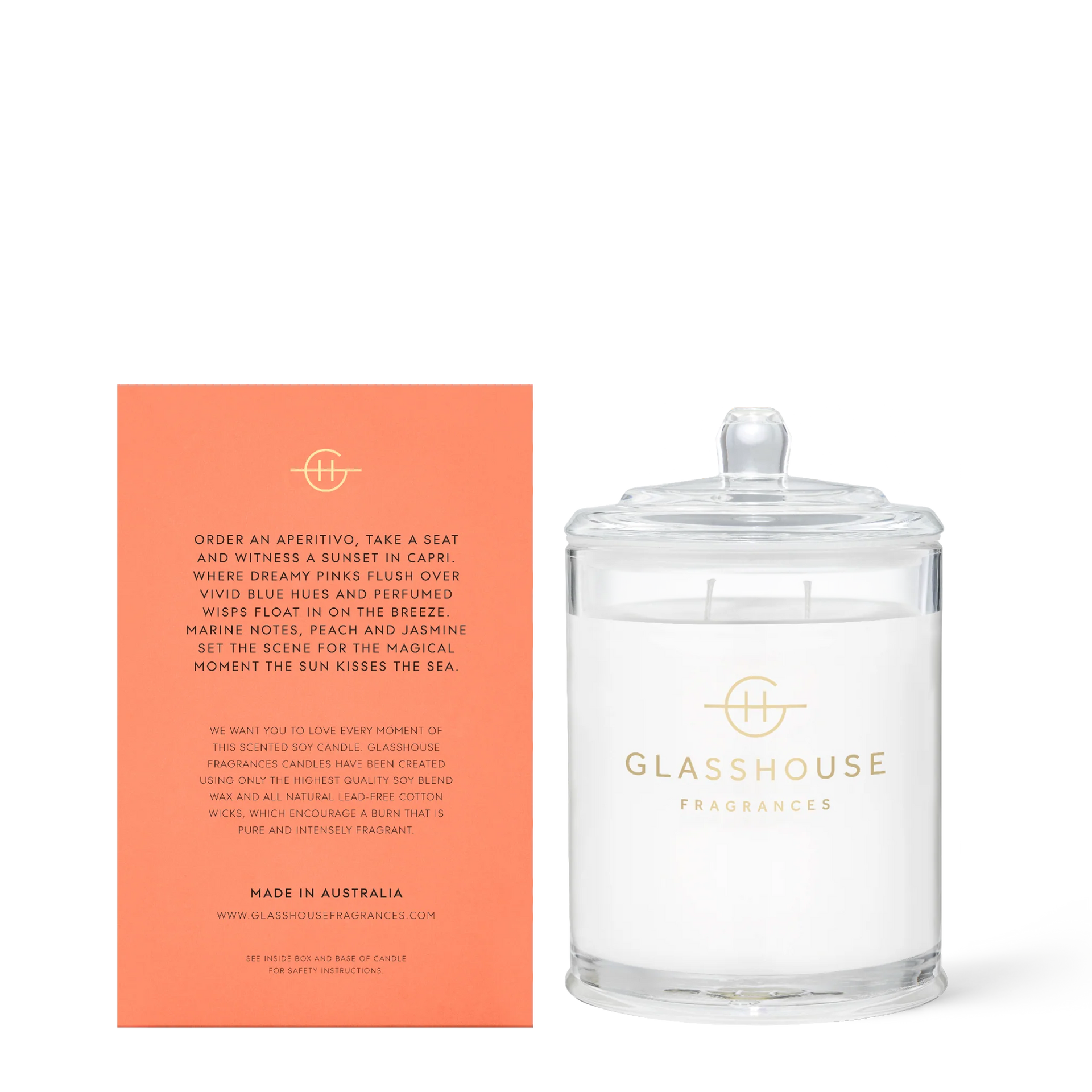 Sunsets in Capri - 13.4oz Candle | Glasshouse Fragrances Glasshouse Fragrances