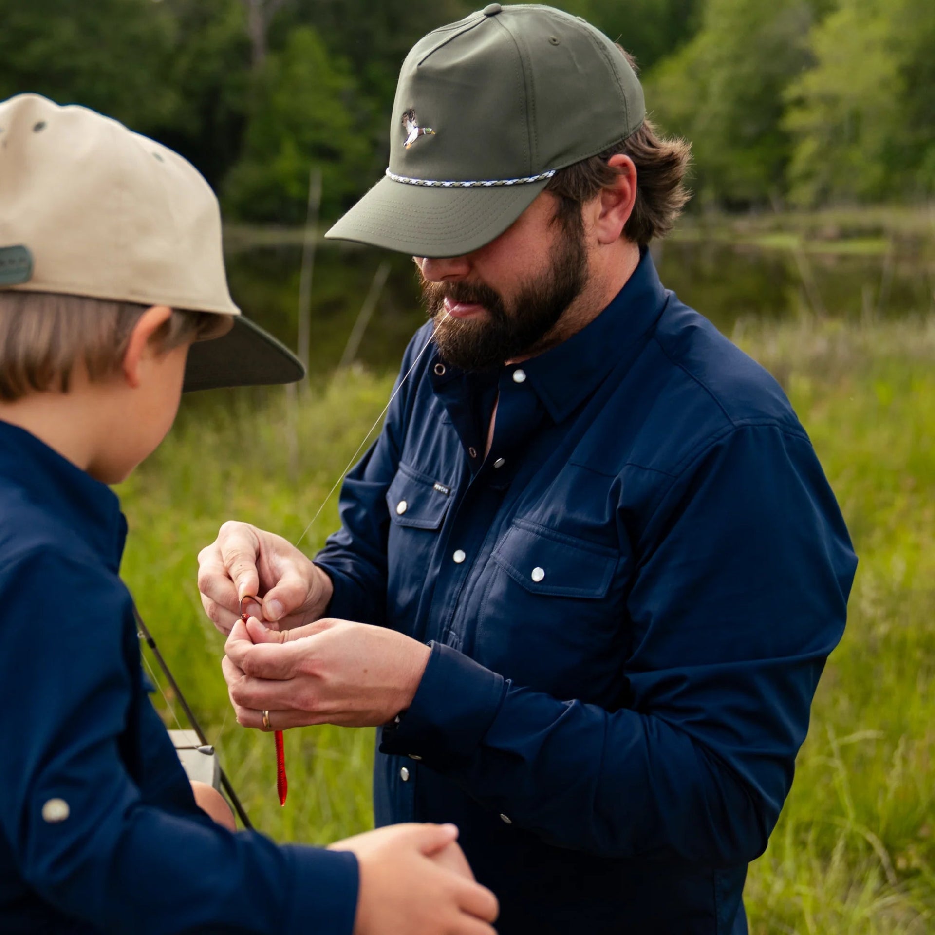 Green Mallard Rope Hat | Poncho Poncho
