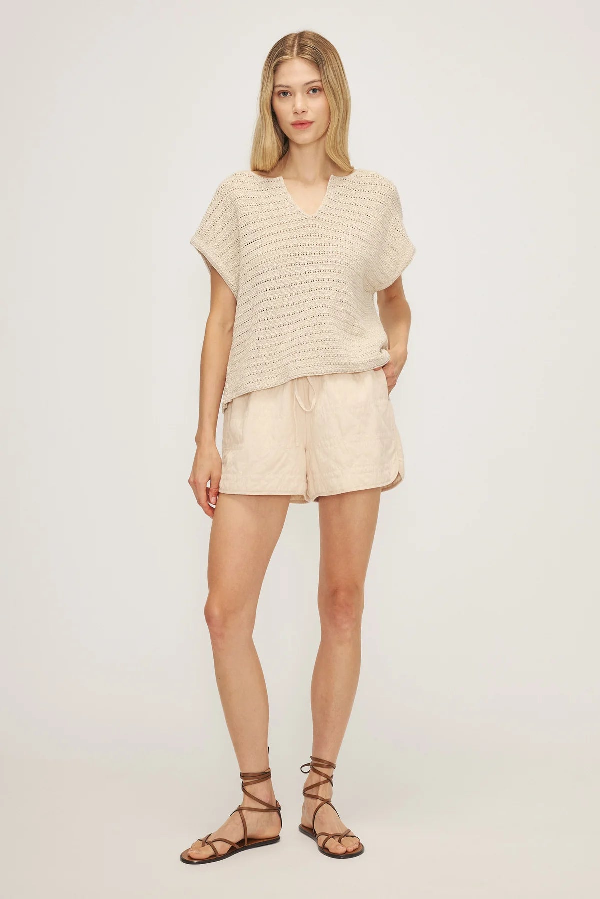 Harlan Open Knit V-Neck