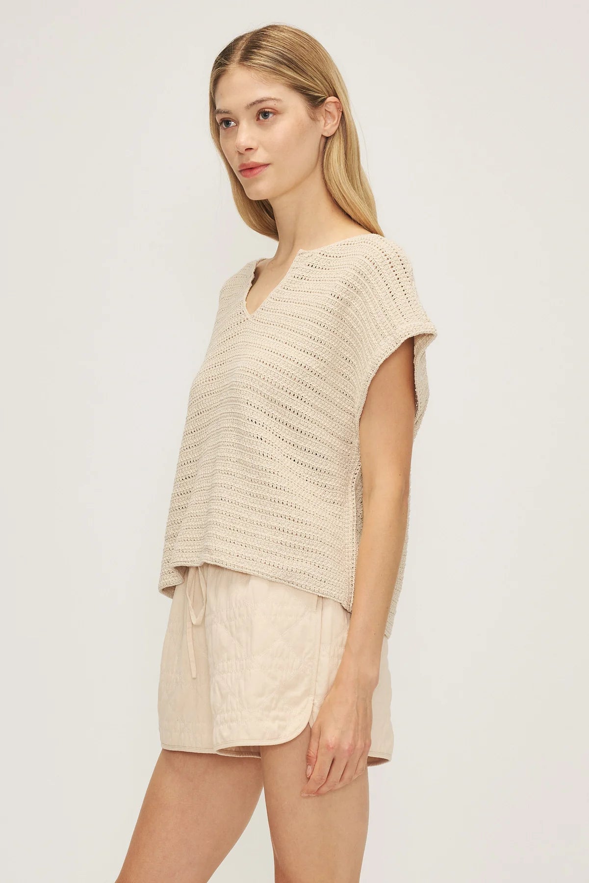 Harlan Open Knit V-Neck