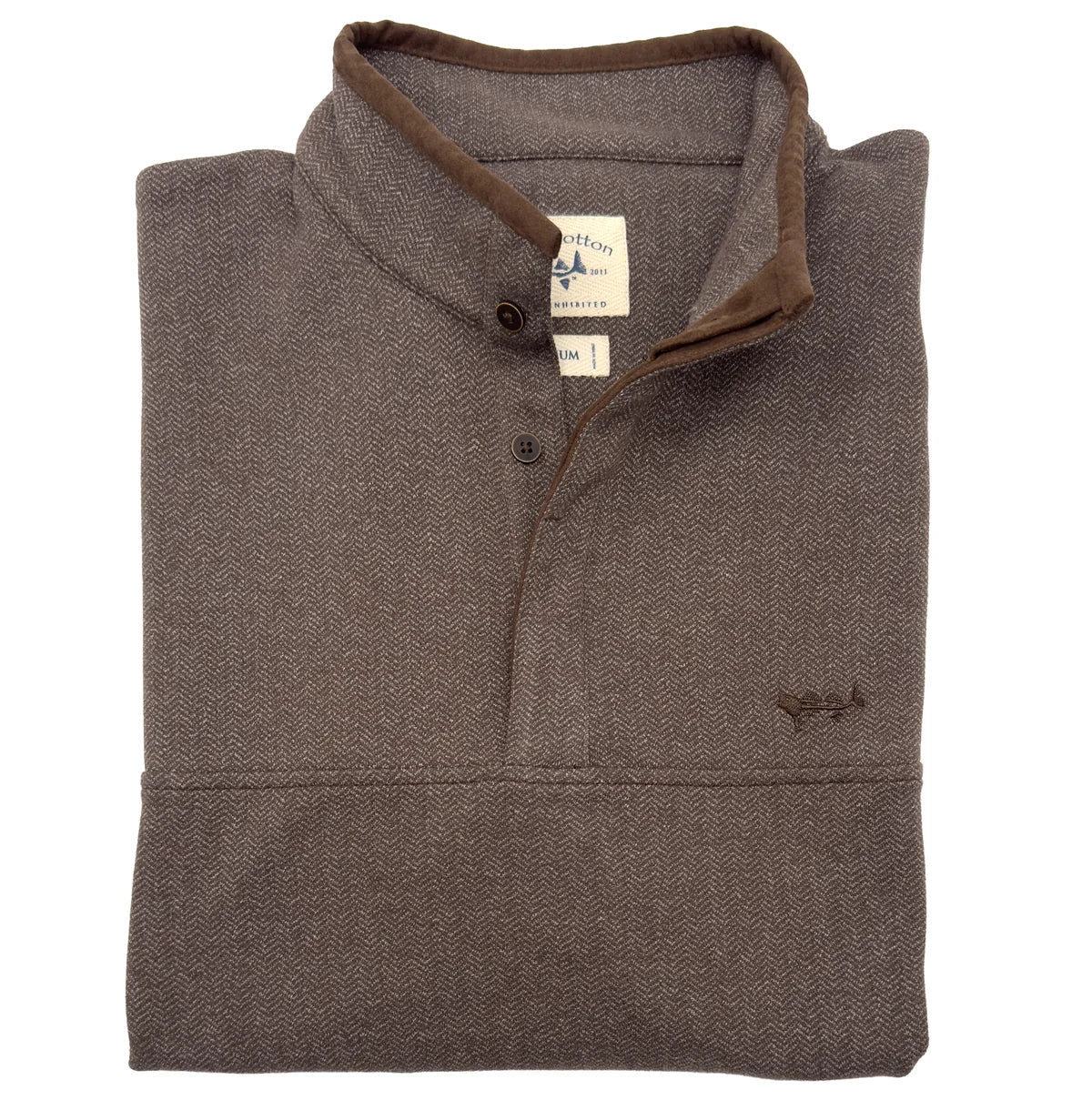 Oxford Herringbone Pull Over Coastal Cotton