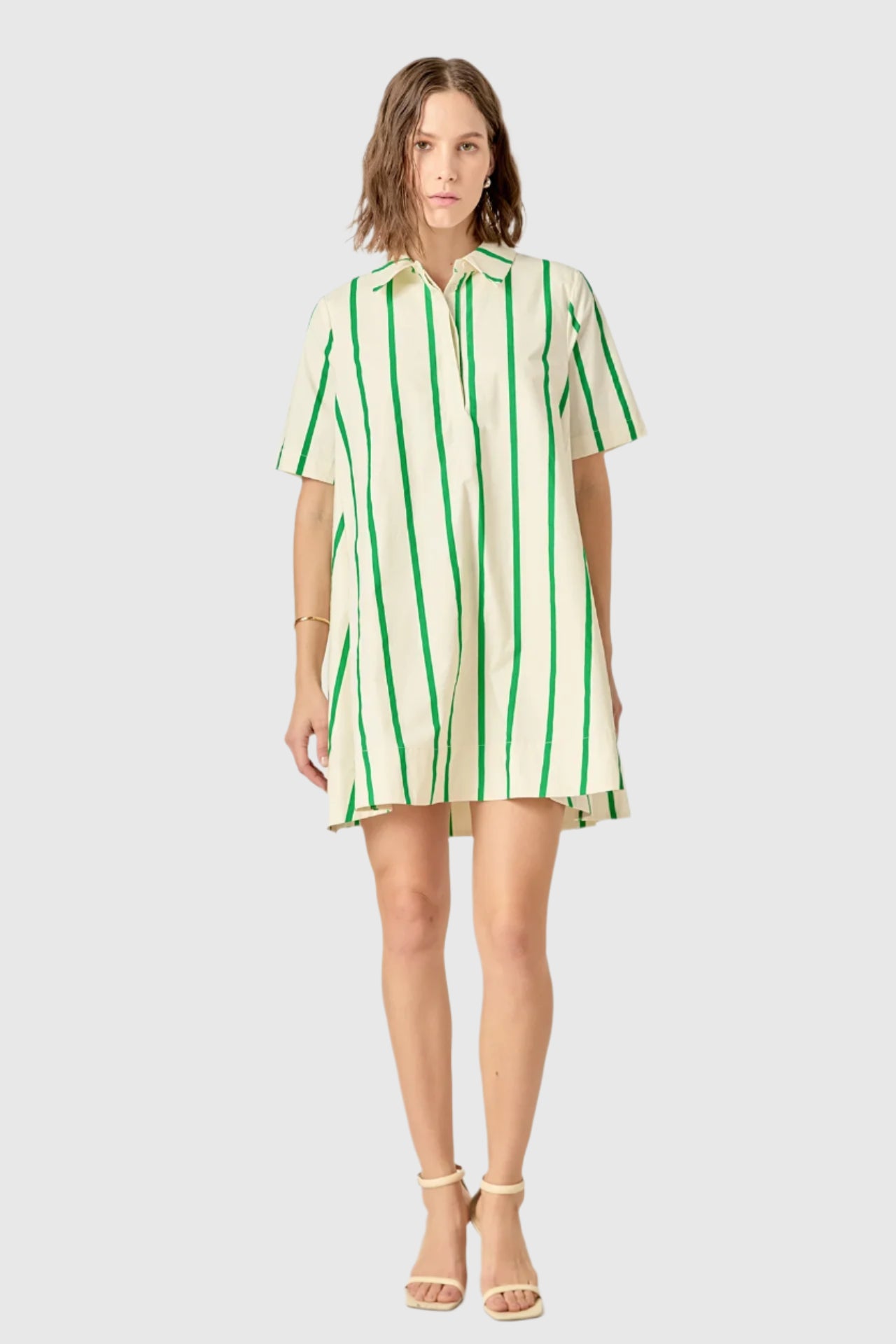 Striped Kaftan Mini Dress