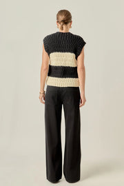 Striped Chunky Vest English Factory