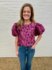Hot Pink Safari Blouse THML