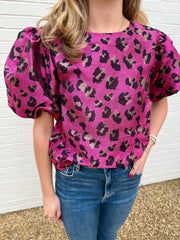 Hot Pink Safari Blouse THML