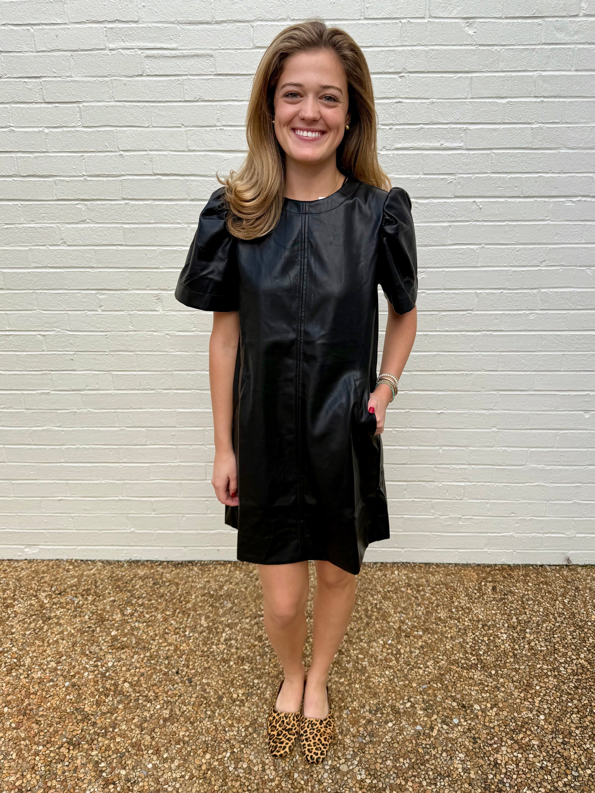 Mini Vegan Leather Dress THML