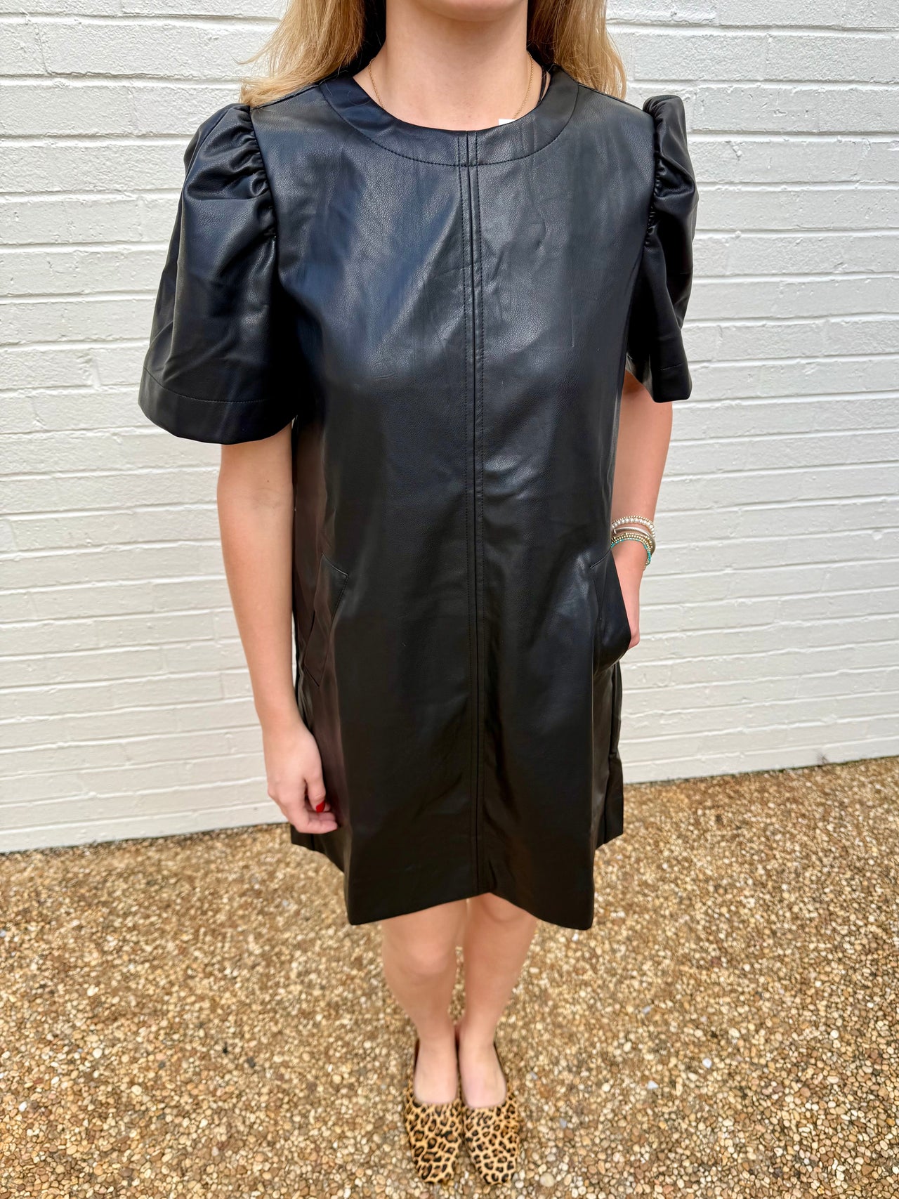 Mini Vegan Leather Dress THML