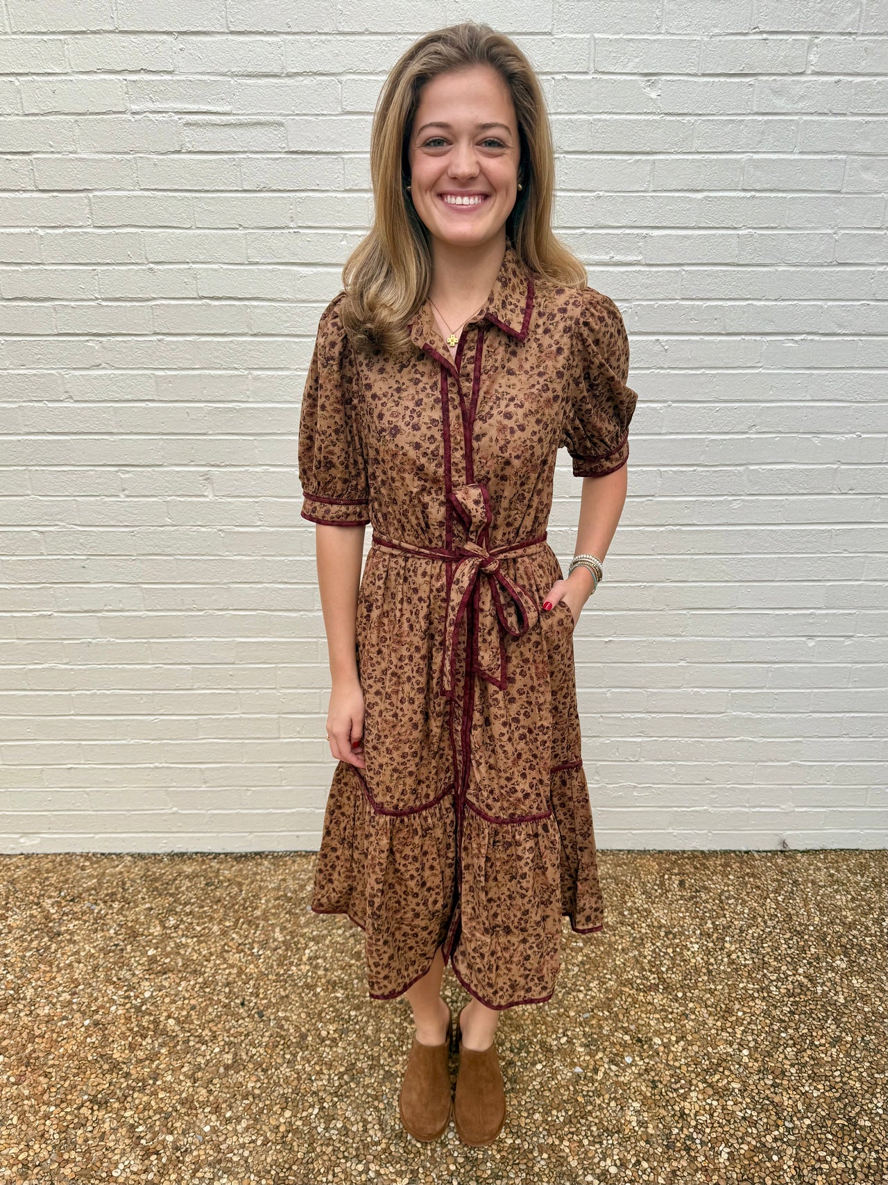 Mackenna Floral Belted Dress THML