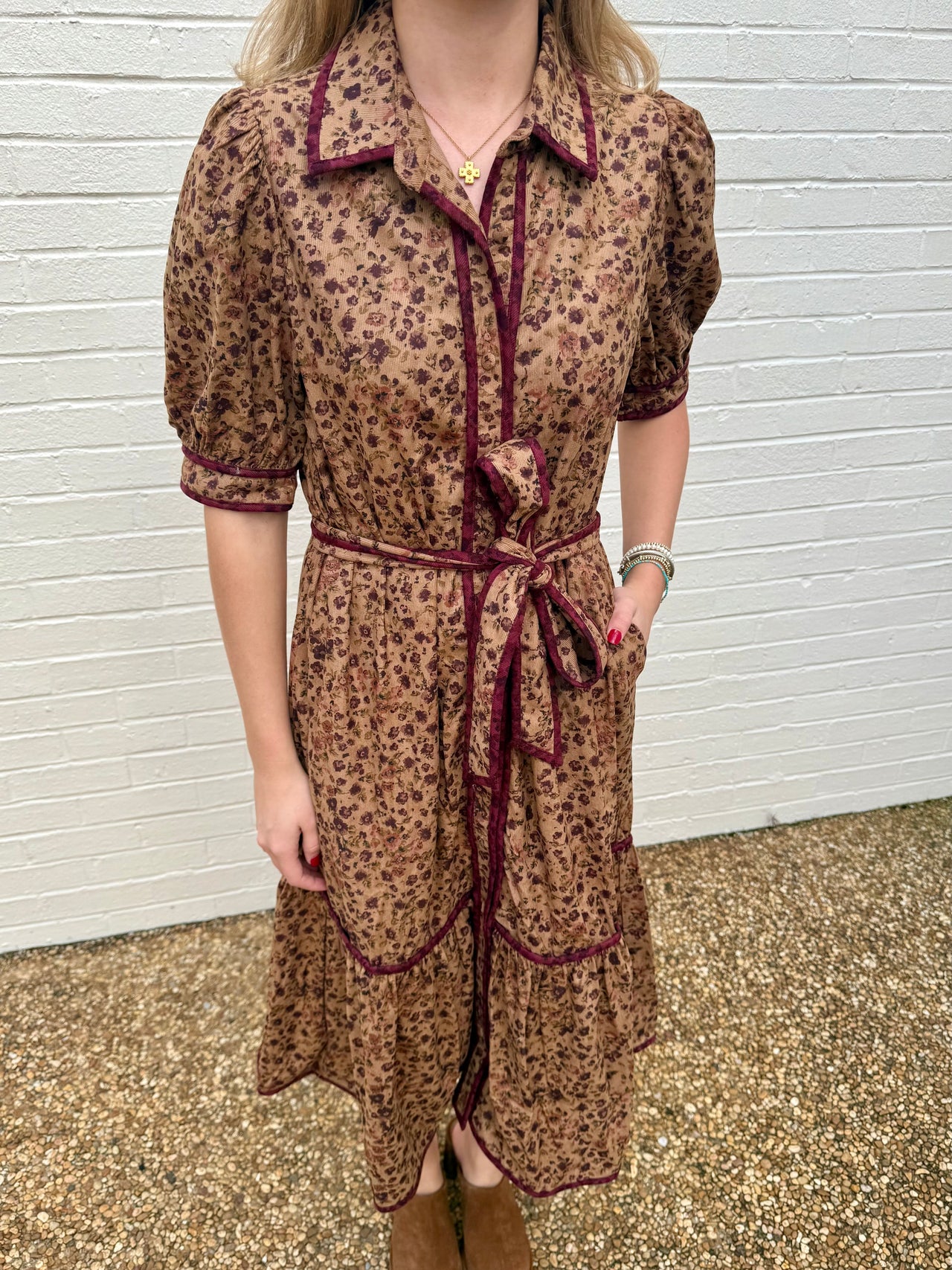 Mackenna Floral Belted Dress THML