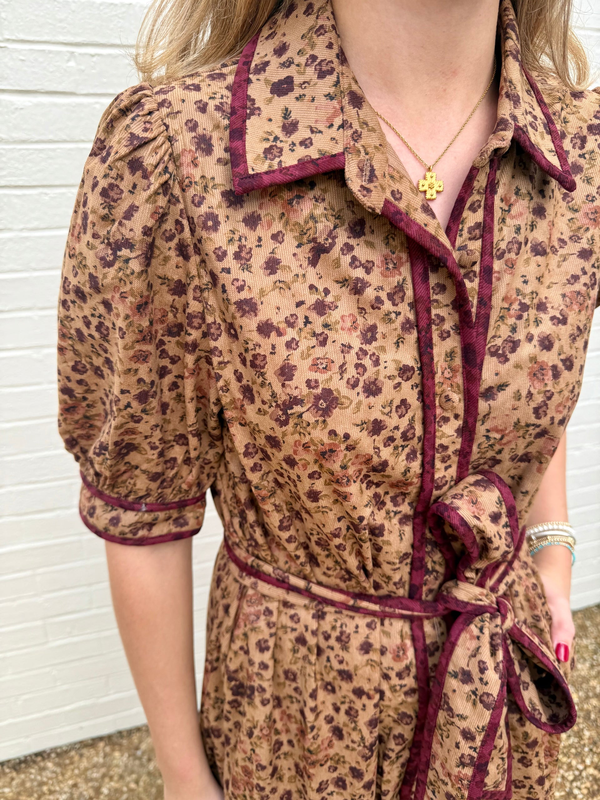 Mackenna Floral Belted Dress THML