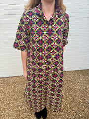 Sweet Thing Geometric Midi Dress Entro