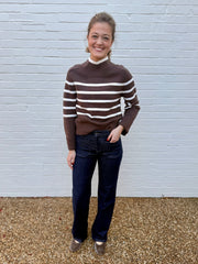 Striped Turtleneck Sweater Aureum