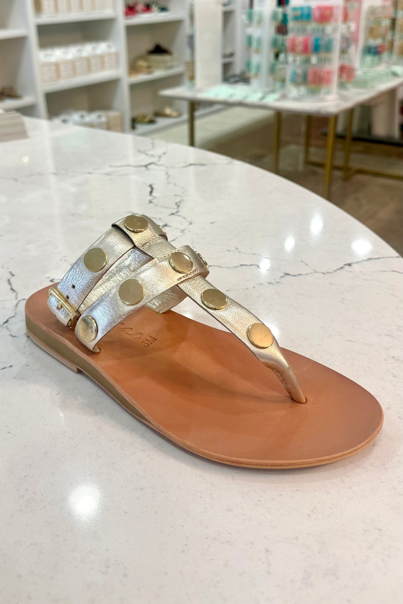 Alexis Leather Metallic Sandals Matisse