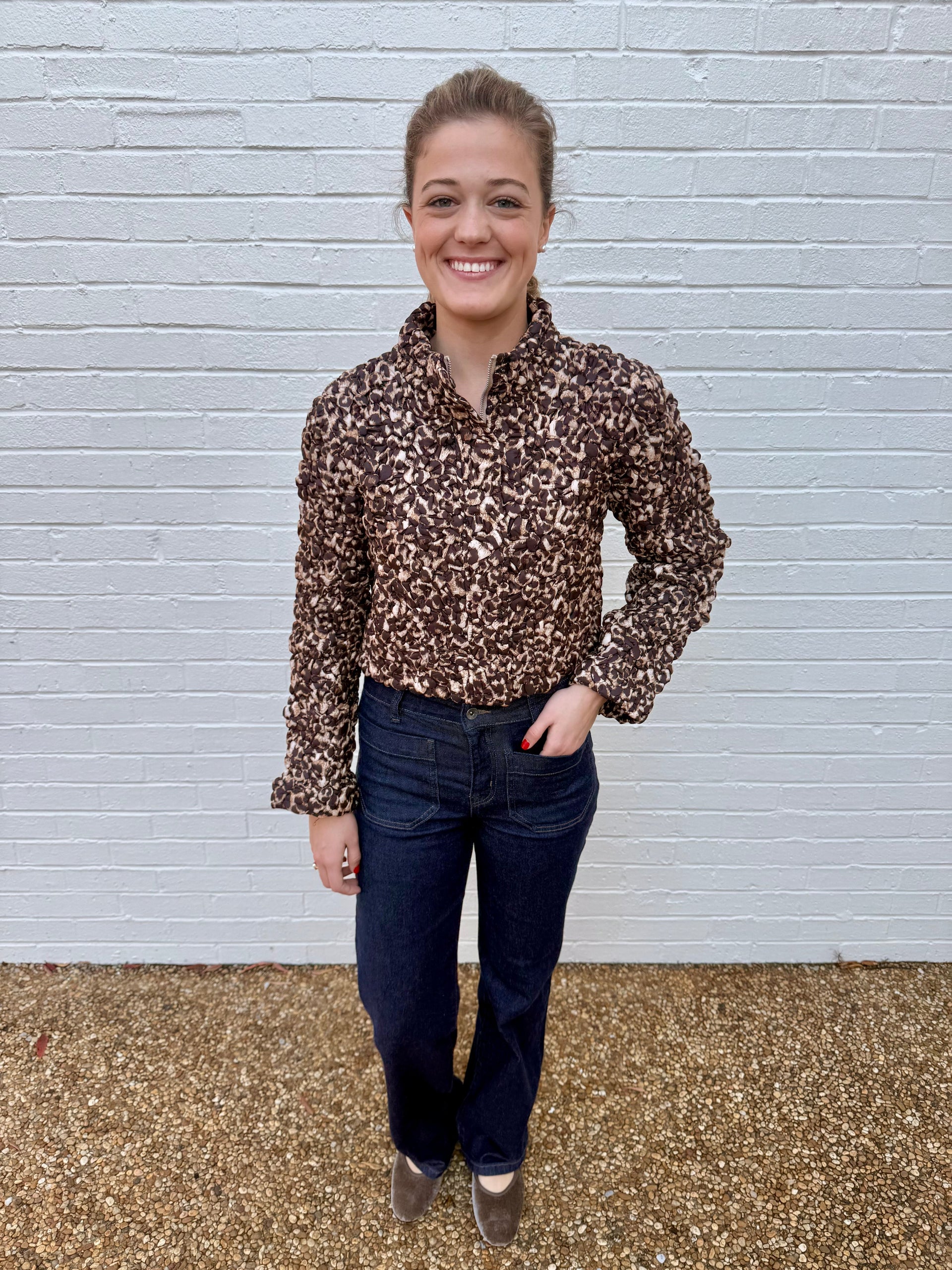 Quilted Puffed Long Sleeve Jacket Current Air