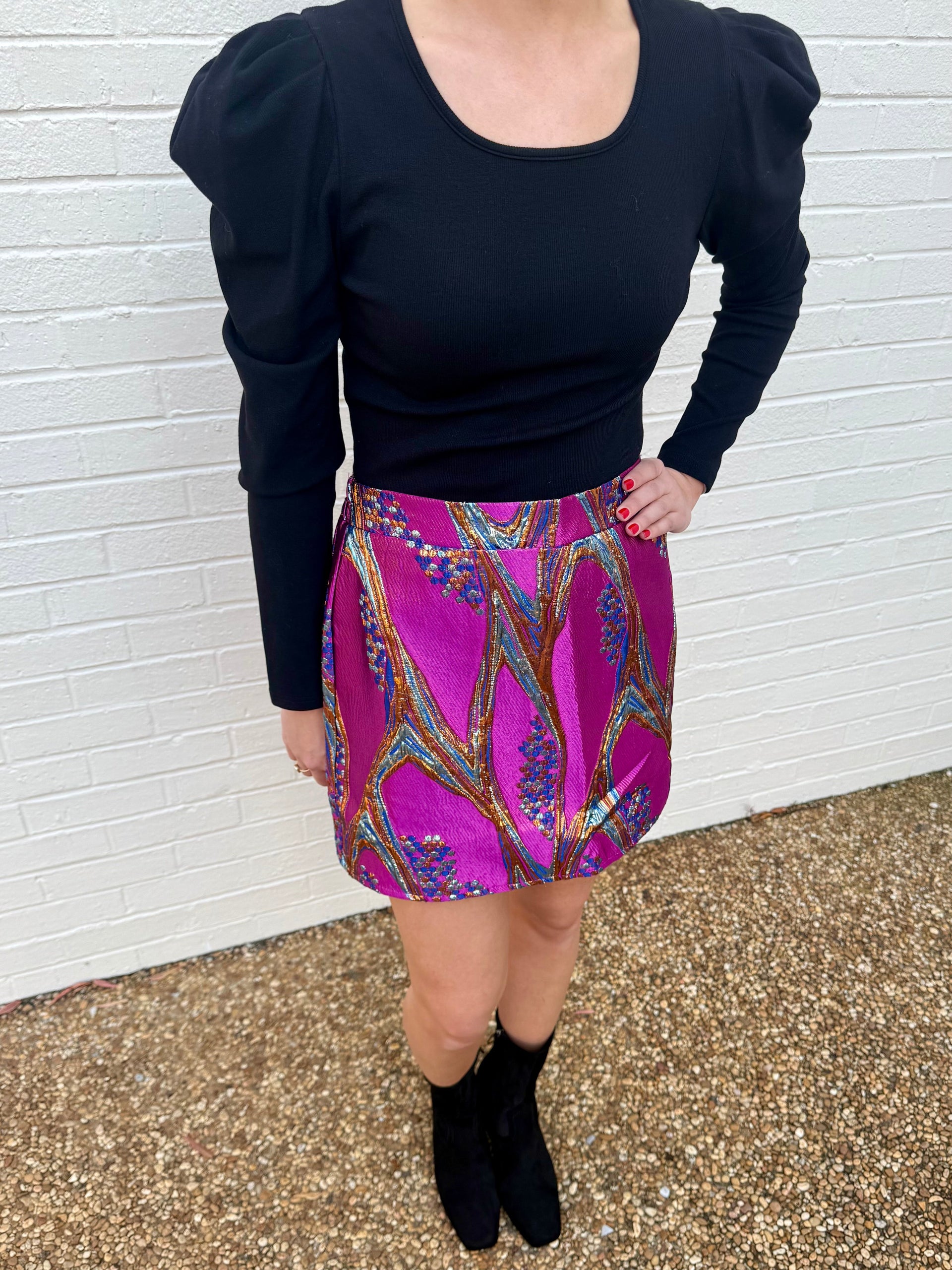 Tinsel Metallic Skirt THML