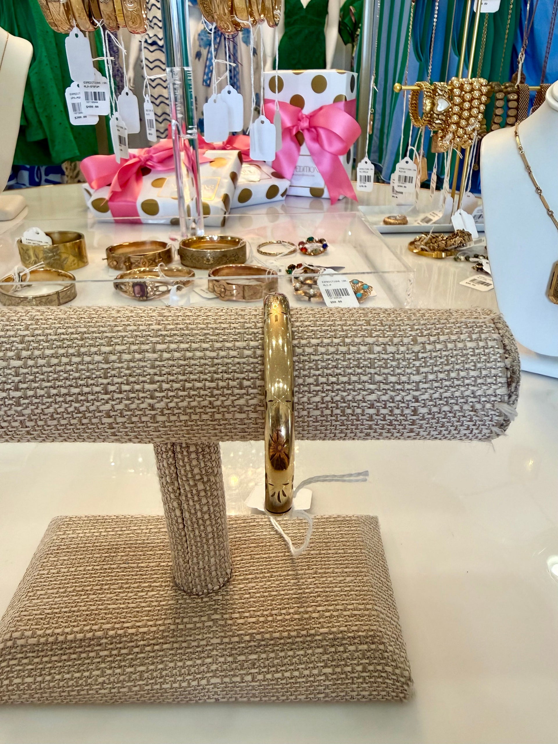 Thin Gold Bangle Jessica Pack Antiques