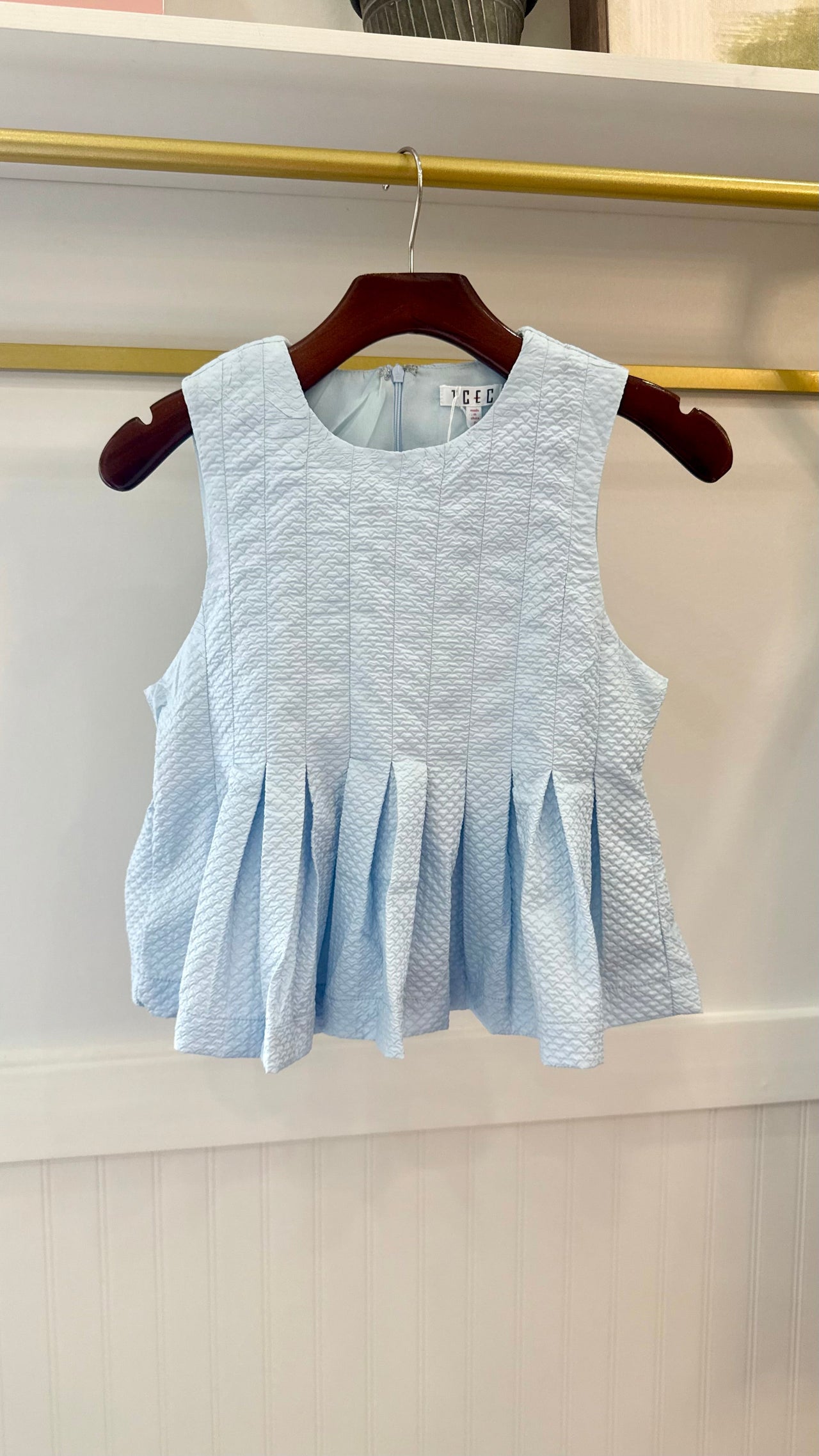 Textured Blue Tank Top TCEC