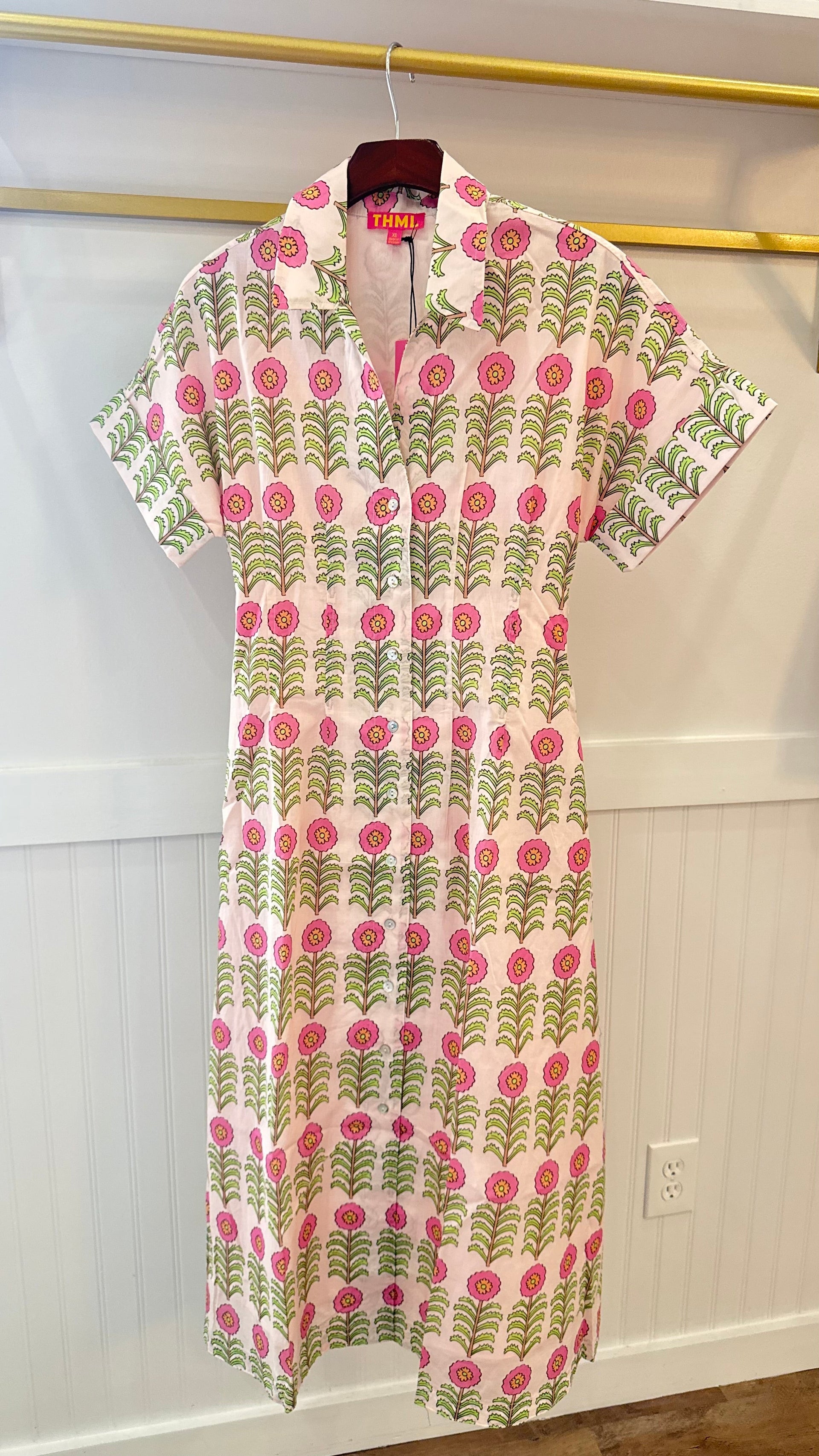 Floral Print Midi Dress THML
