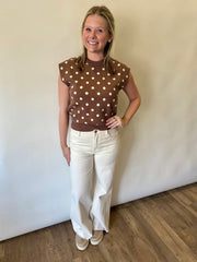 Sleeveless Polka Dot Sweater THML