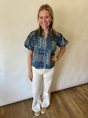 Floral V-Neck Blouse Pinch