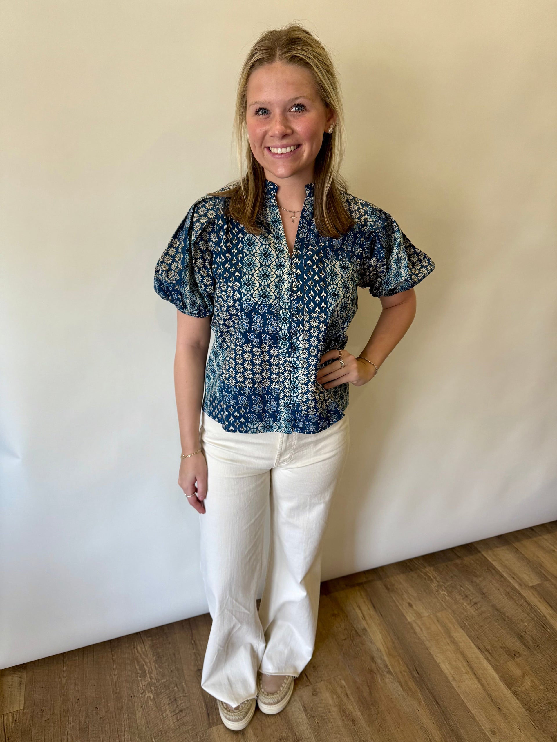 Floral V-Neck Blouse Pinch