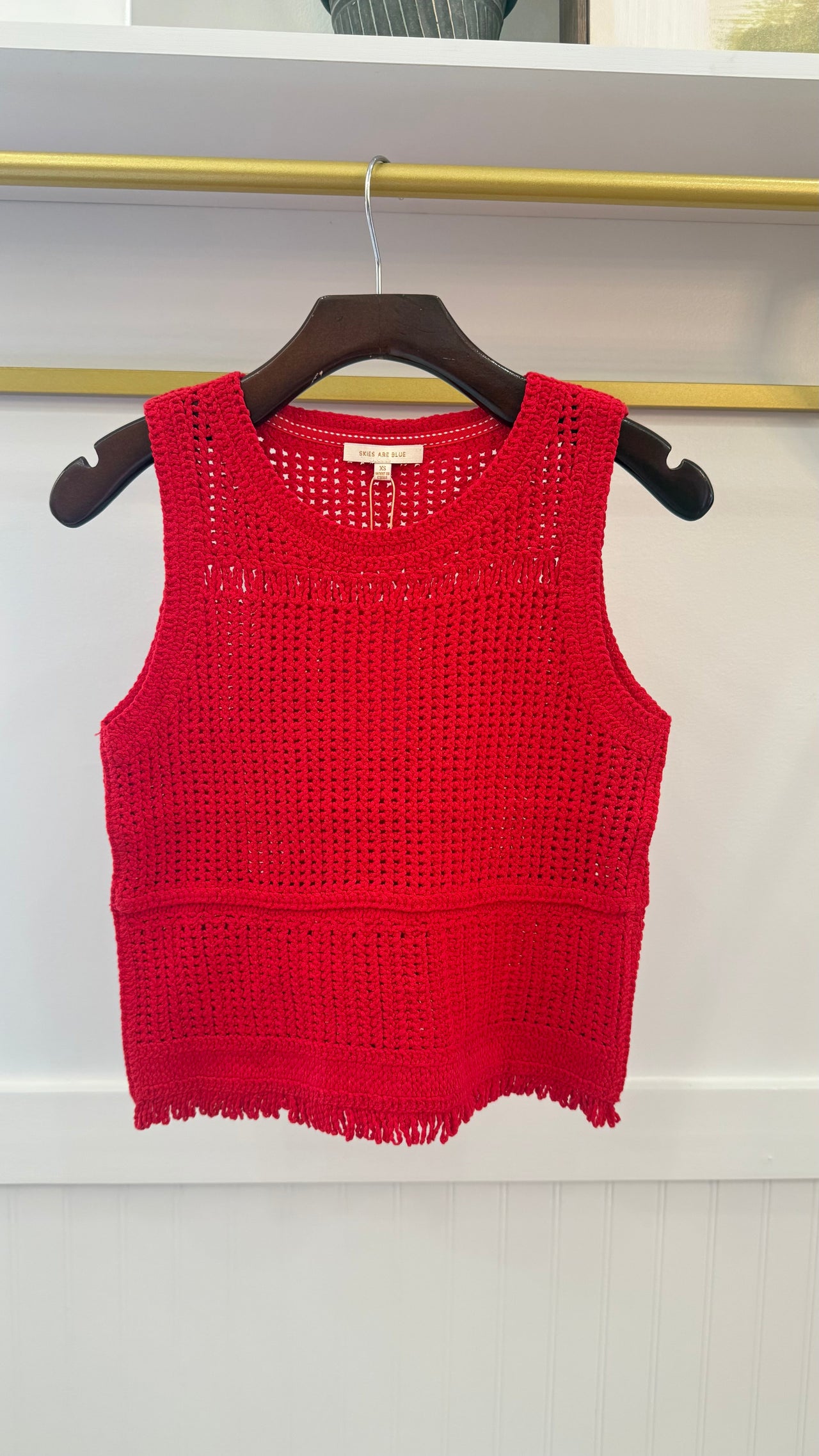 Sleeveless Knit Tank Skies are Blue