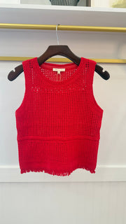 Sleeveless Knit Tank Skies are Blue