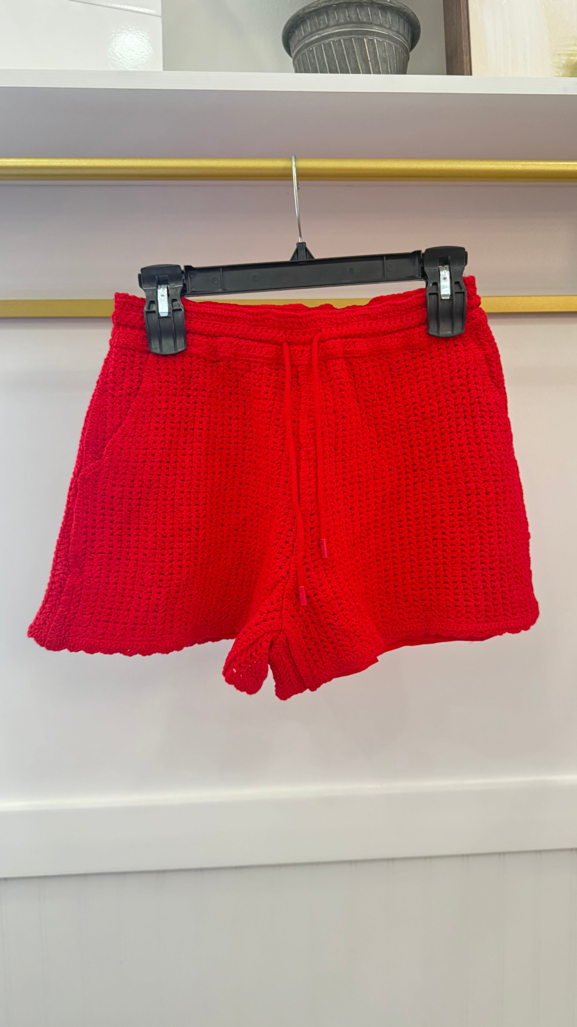 Knit Drawstring Shorts Skies are Blue