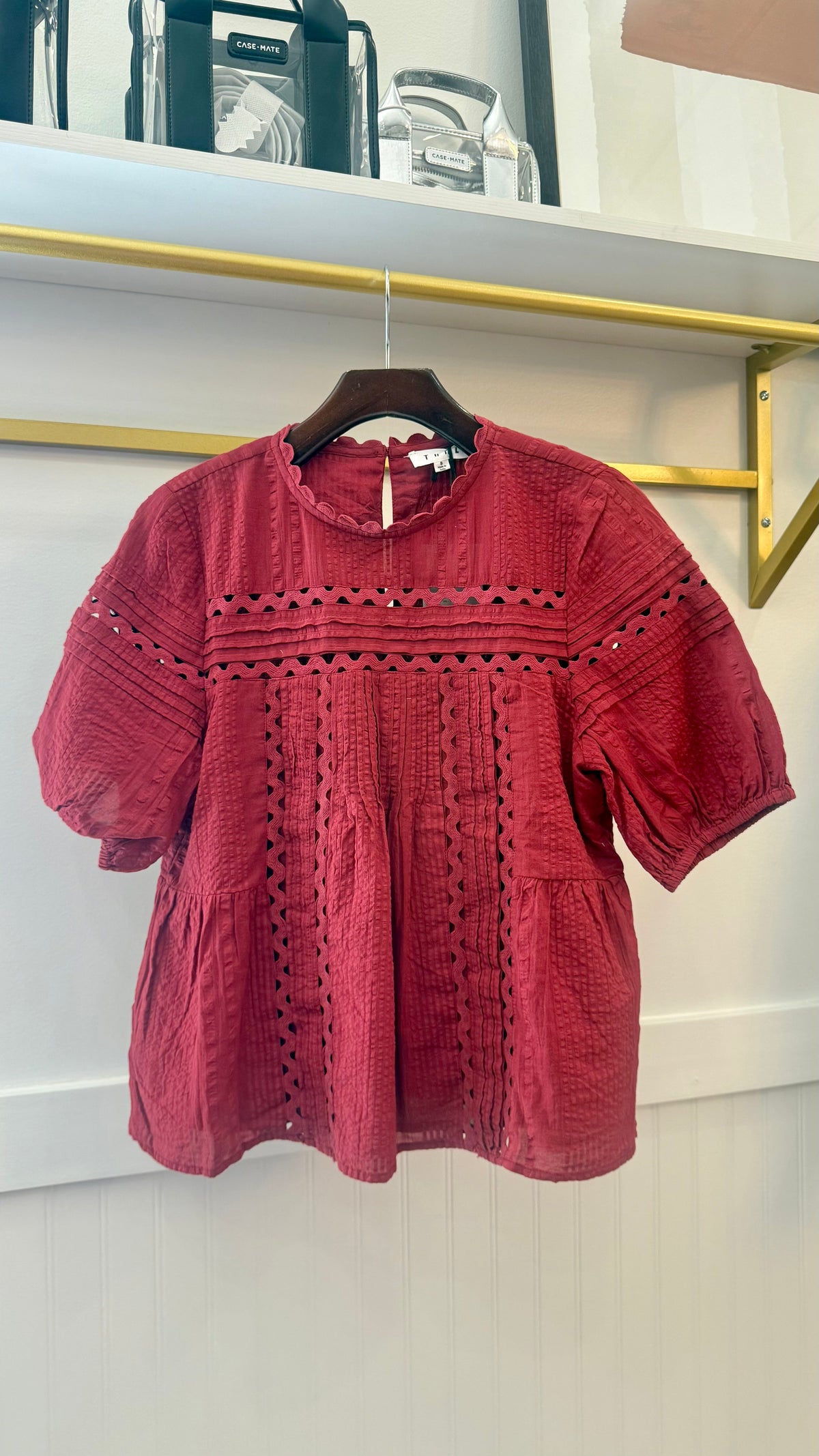 Maridy Scalloped Hem Top THML