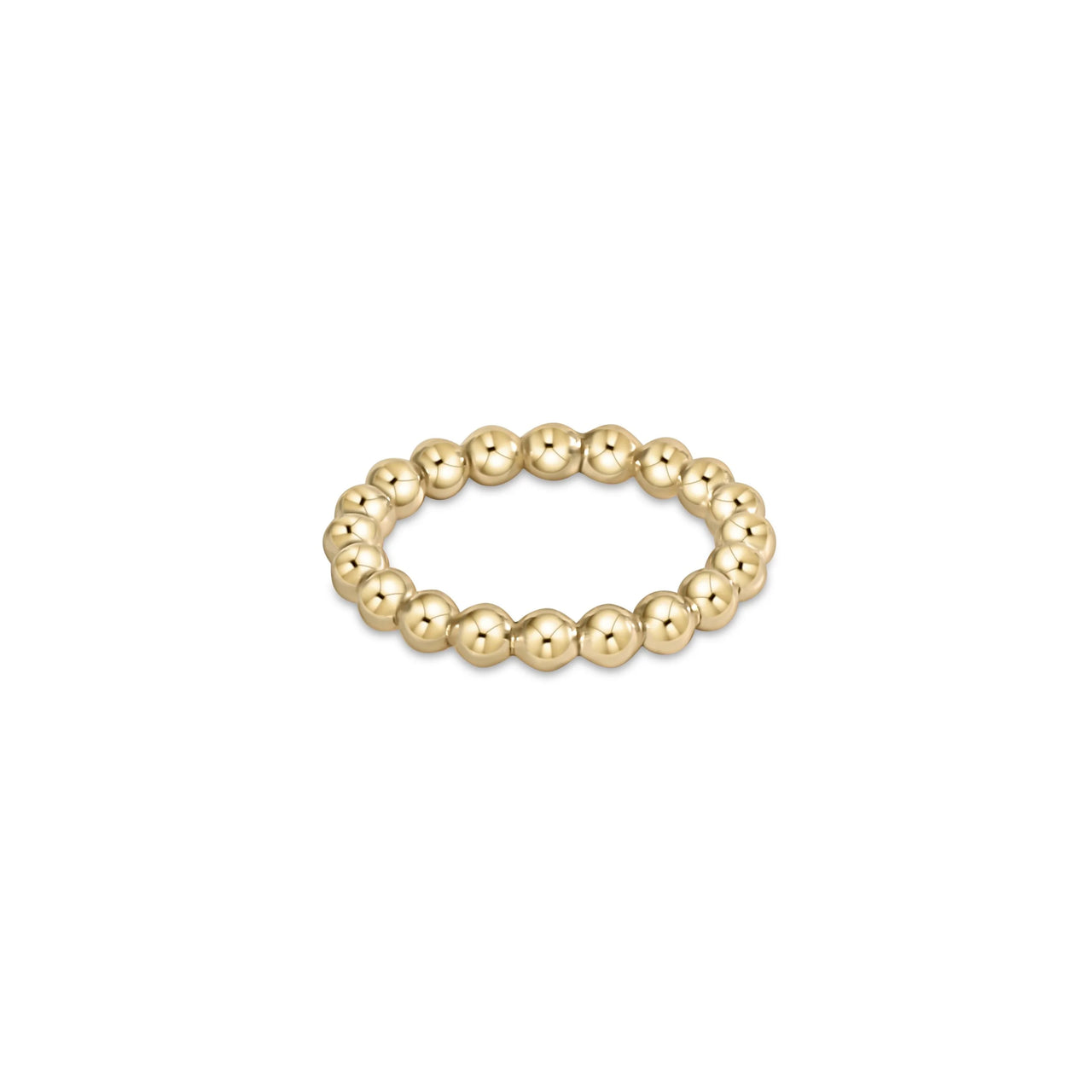 Classic Gold 3mm Bead Ring - Size 7 | enewton