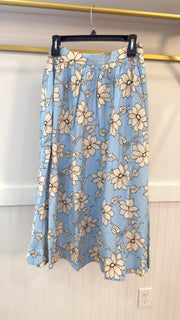 Blue Floral Skirt THML