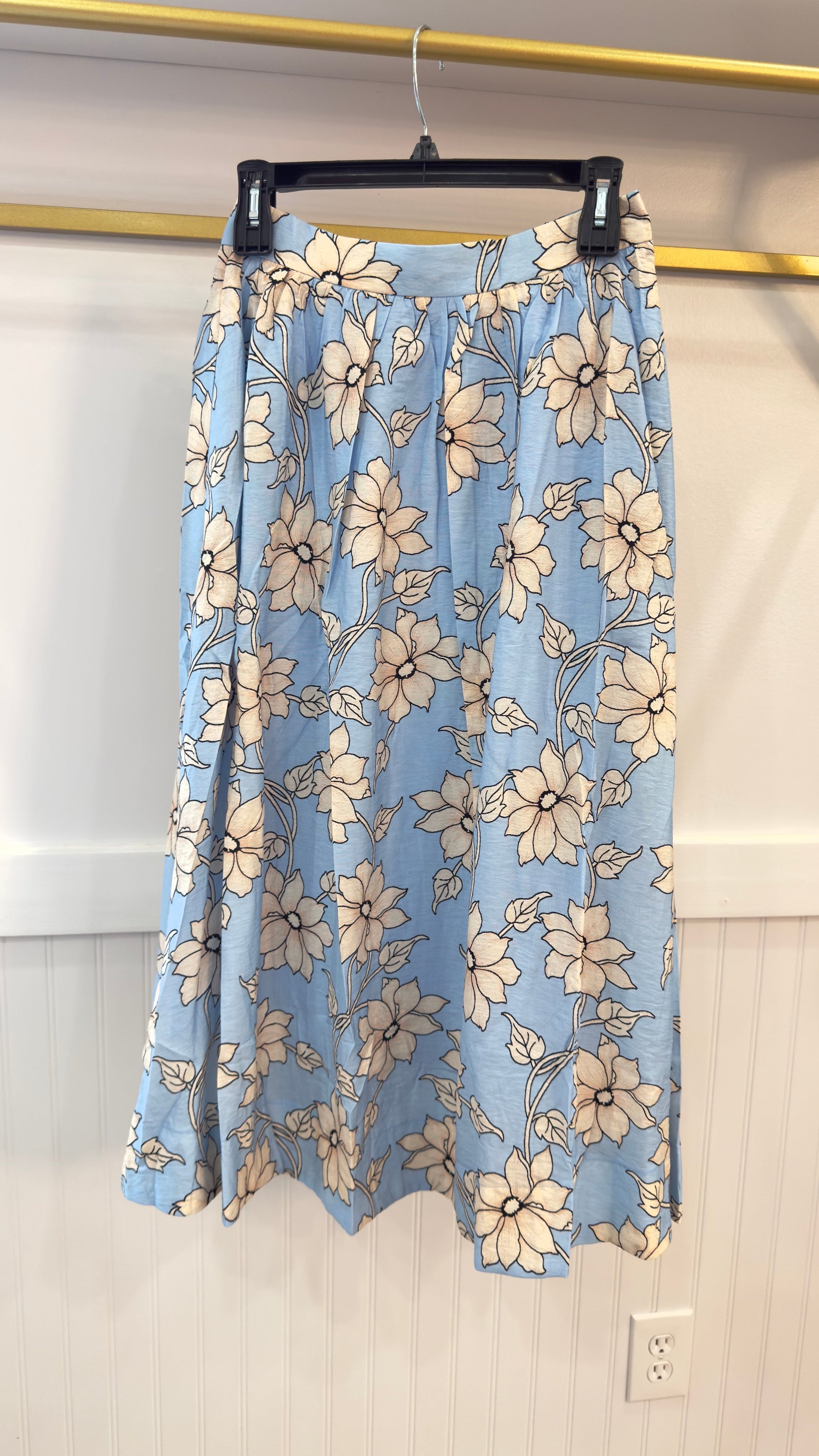 Blue Floral Skirt THML