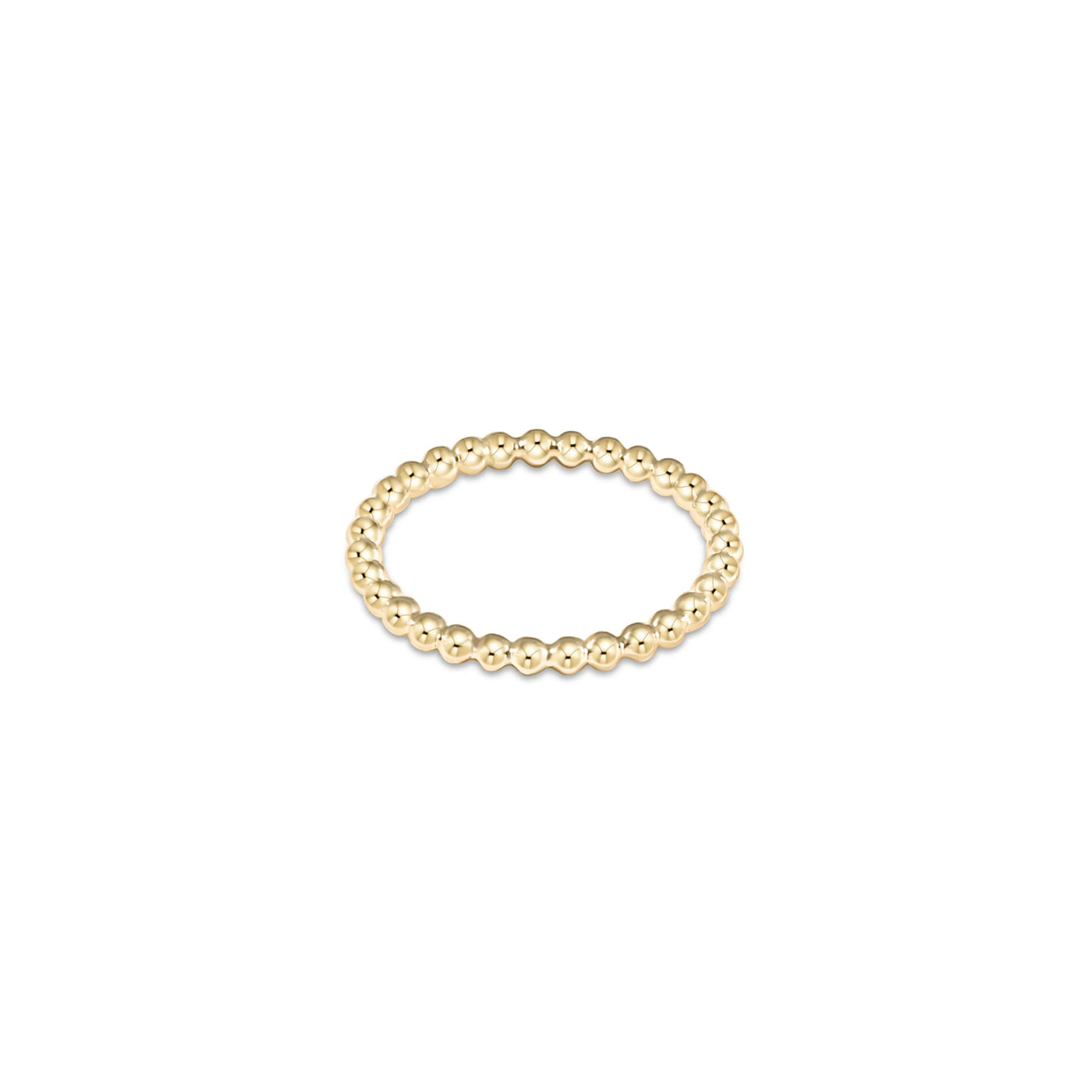 Classic Gold 2mm Bead Ring - Size 7 | enewton