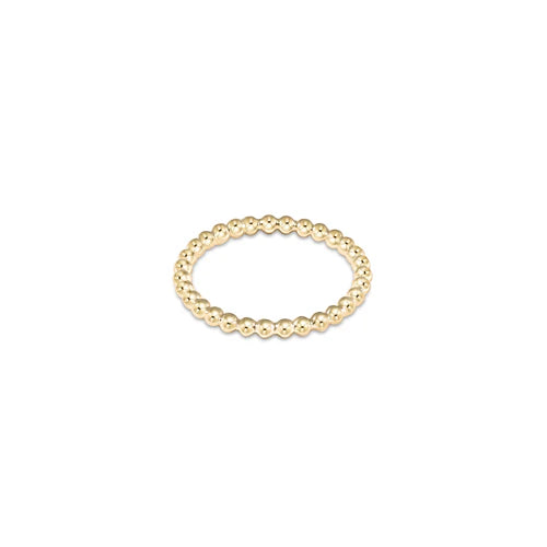 Classic Gold 2mm Bead Ring - Size 6 | enewton