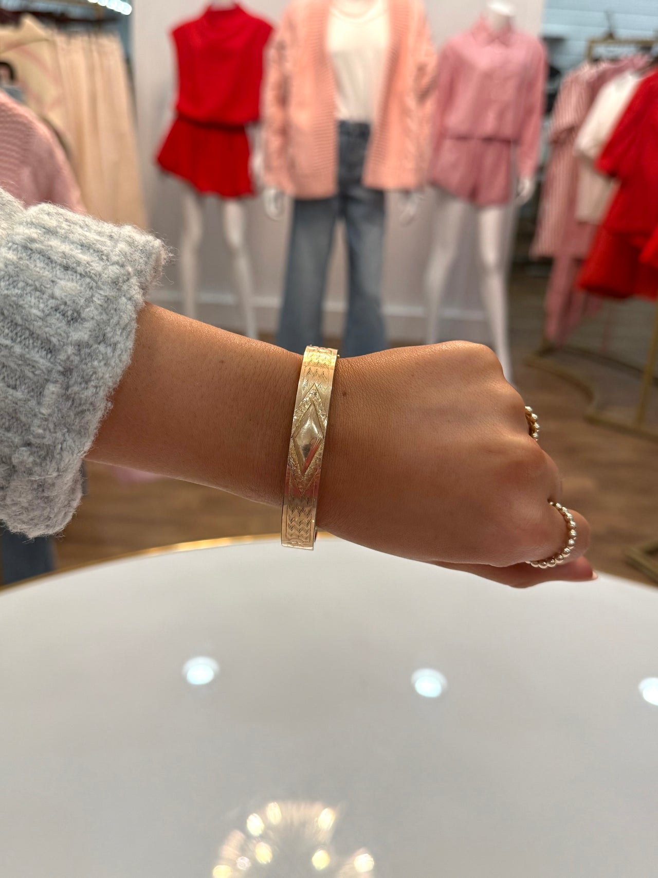 Gold Filled Thick Bangle