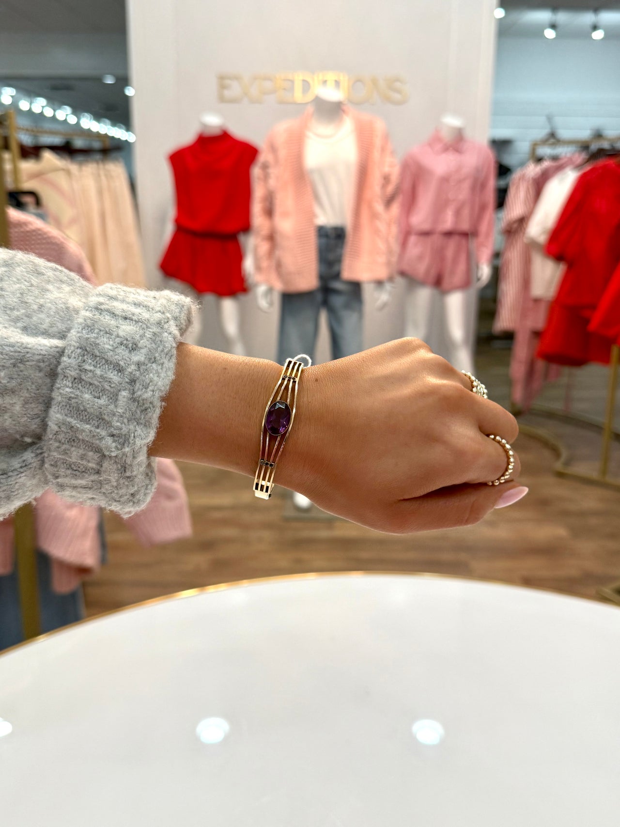 Gold Amethyst Bracelet