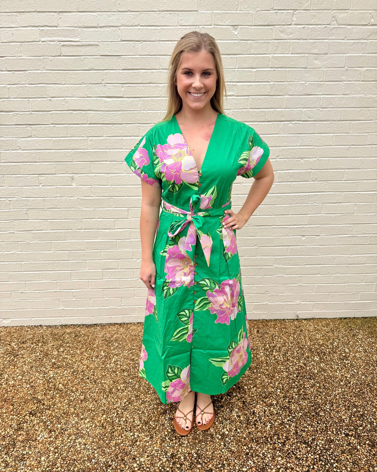 Greta Floral Maxi Dress THML