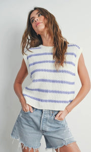 Striped Knit Vest KLD