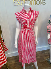 Savannah Striped Midi Dress Pinch