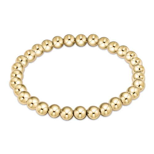 Extends Classic Gold 6mm Bead Bracelet | enewton