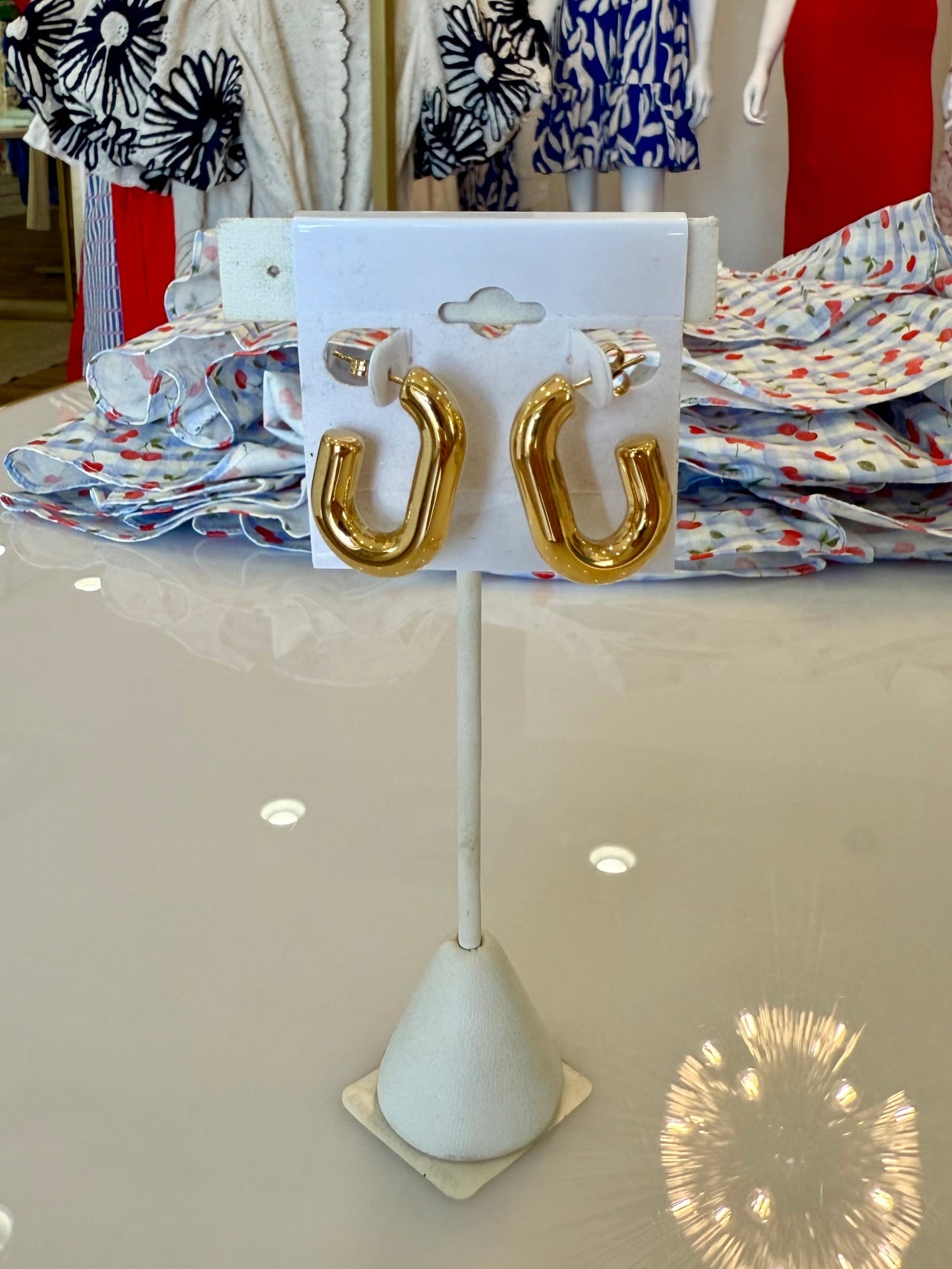 Gold Small Hoop Earrings Jazzy Pink Boutique